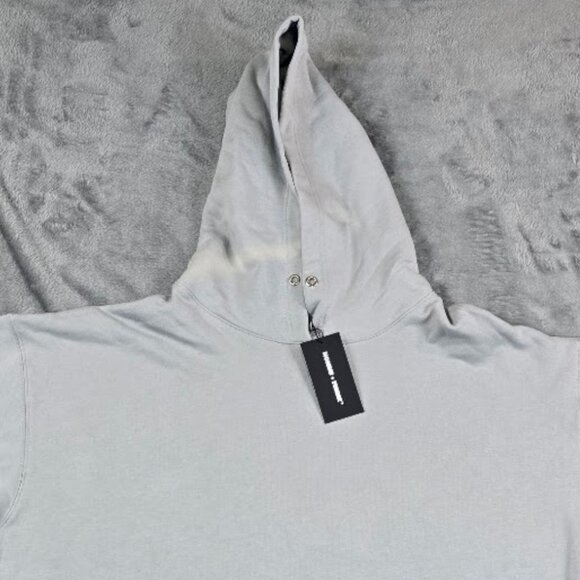 Homme + Femme Hoodie Unisex 3XL Gray Oversized Raw Hem Cotton Sweatshirt - Picture 12 of 12